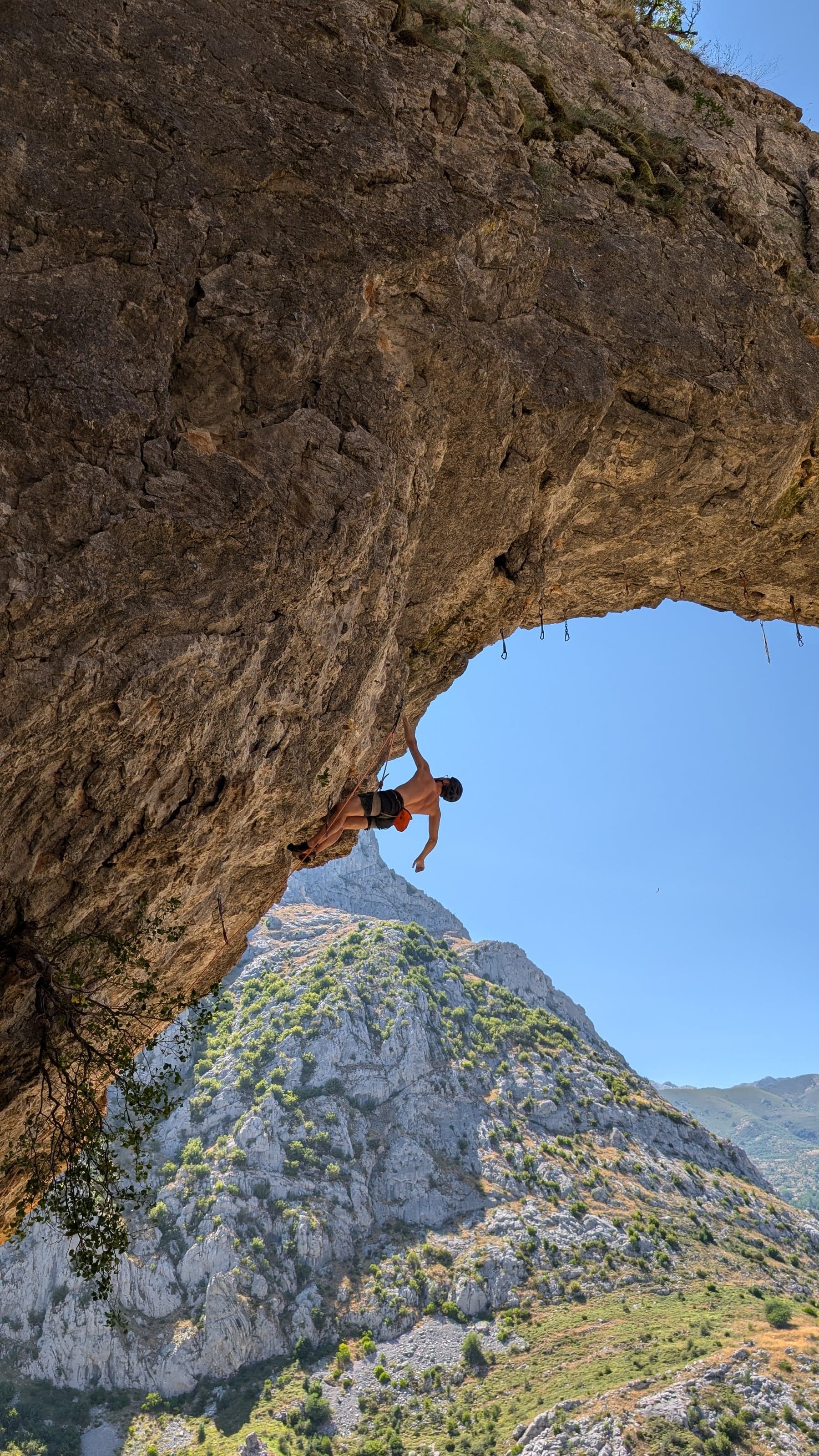 Sergio climbing