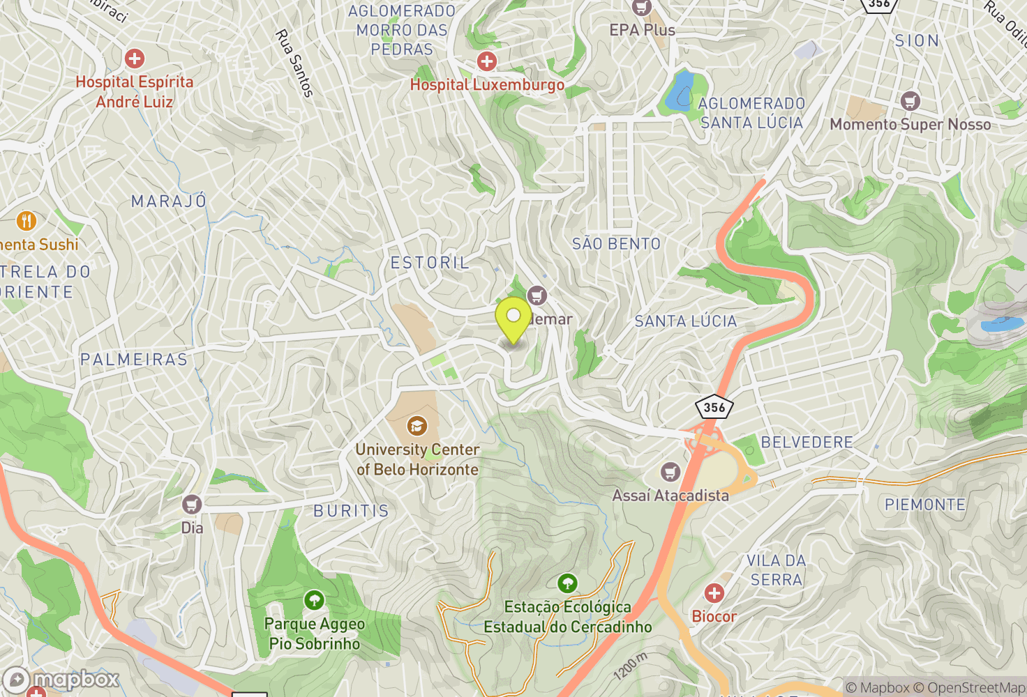 Map of Estoril, Brazil