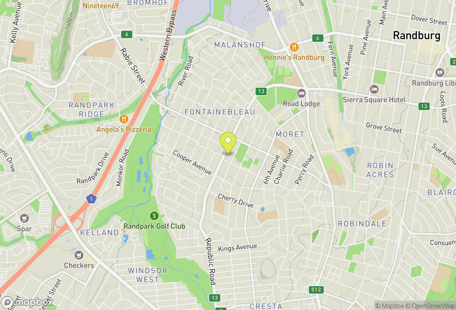 Map of CityRock Johannesburg