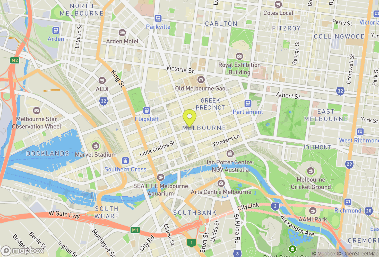 Map of Melbourne