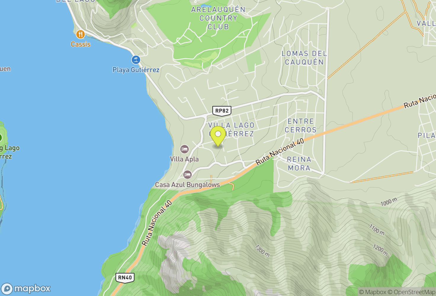 Map of San Carlos de Bariloche, Argentine