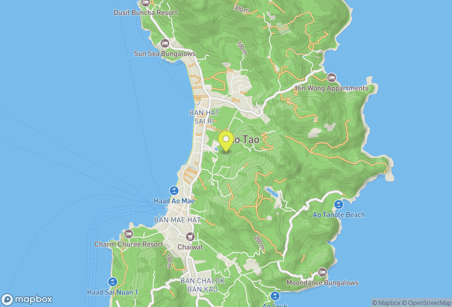 Map of Koh Tao