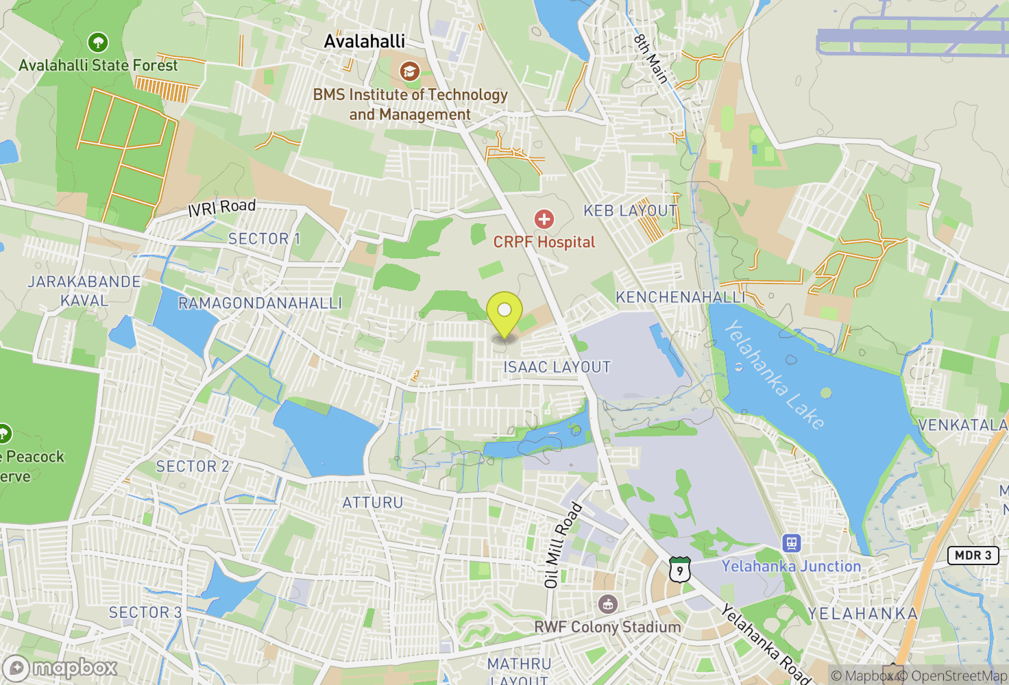 Map of Bengaluru, India