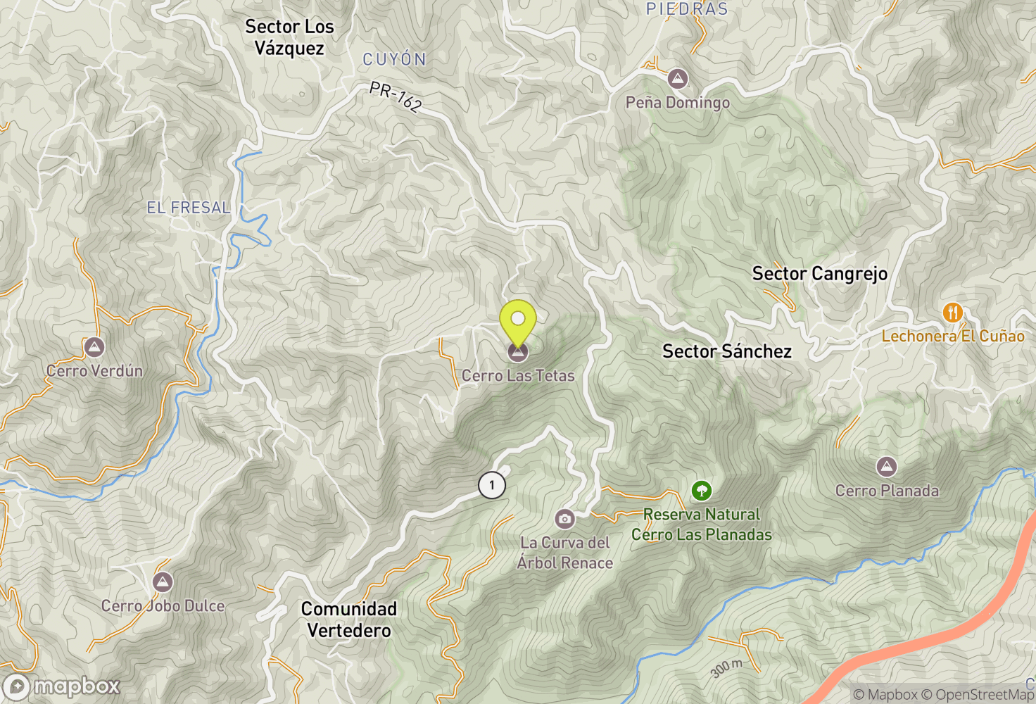 Map of Cerro Las Tetas