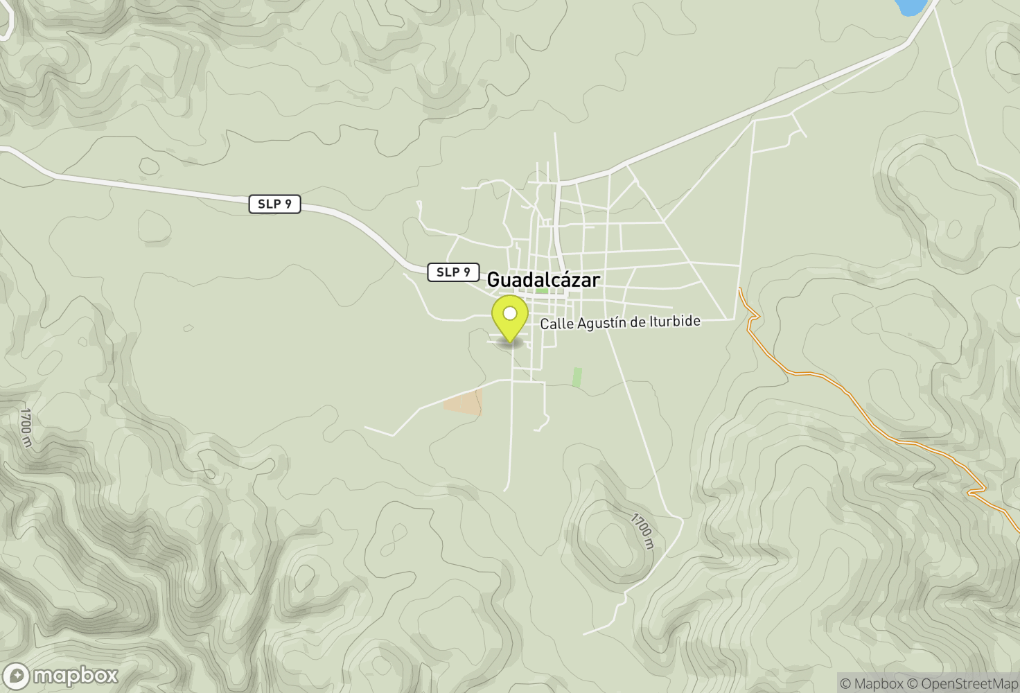 Map of Guadalcázar, S.L.P.