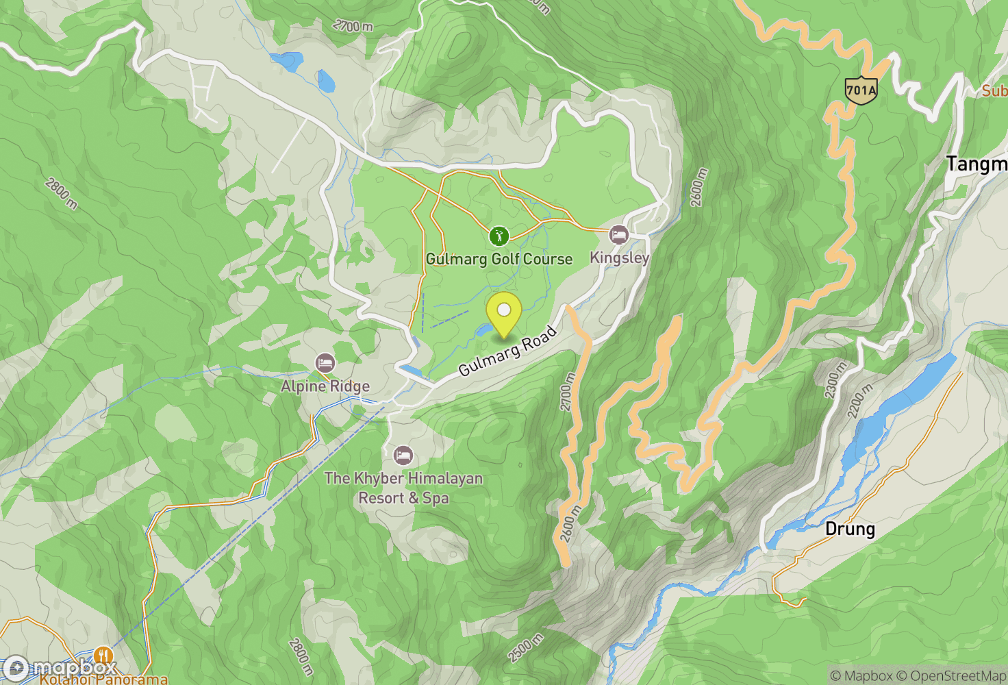Map of Gulmarg