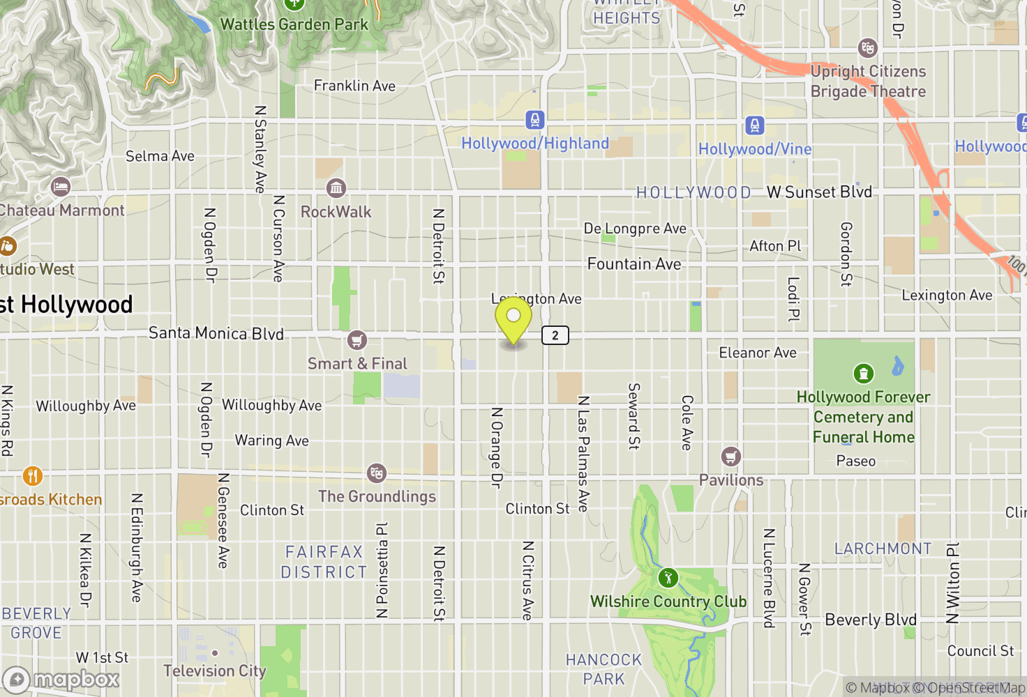 Map of Los Angeles, United States