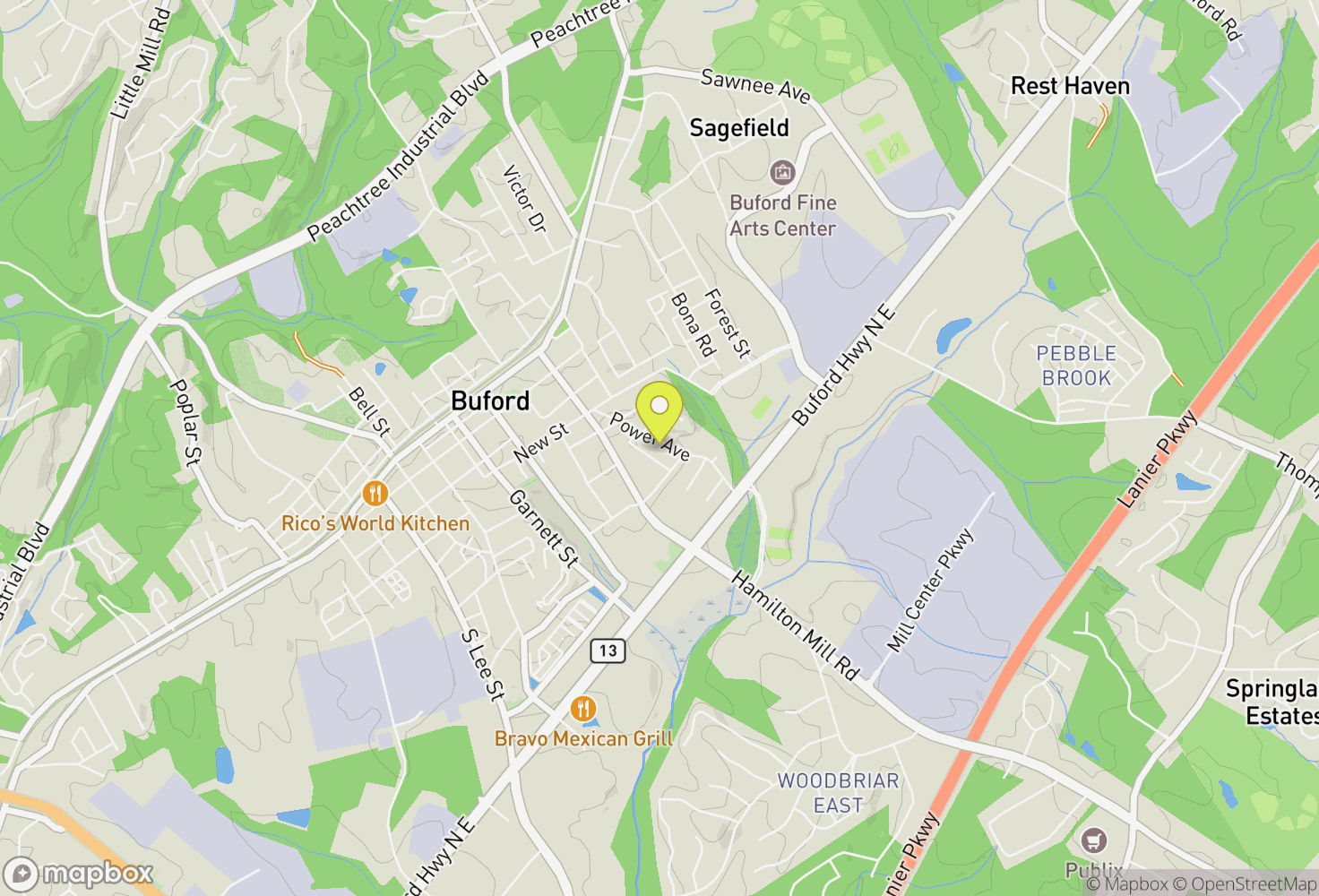 Map of Buford, United States