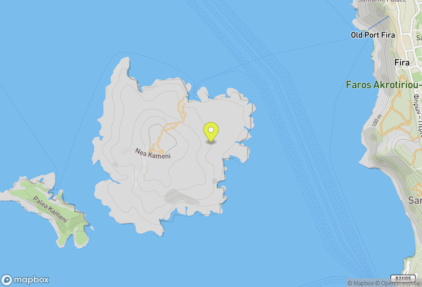 Map of Santorini