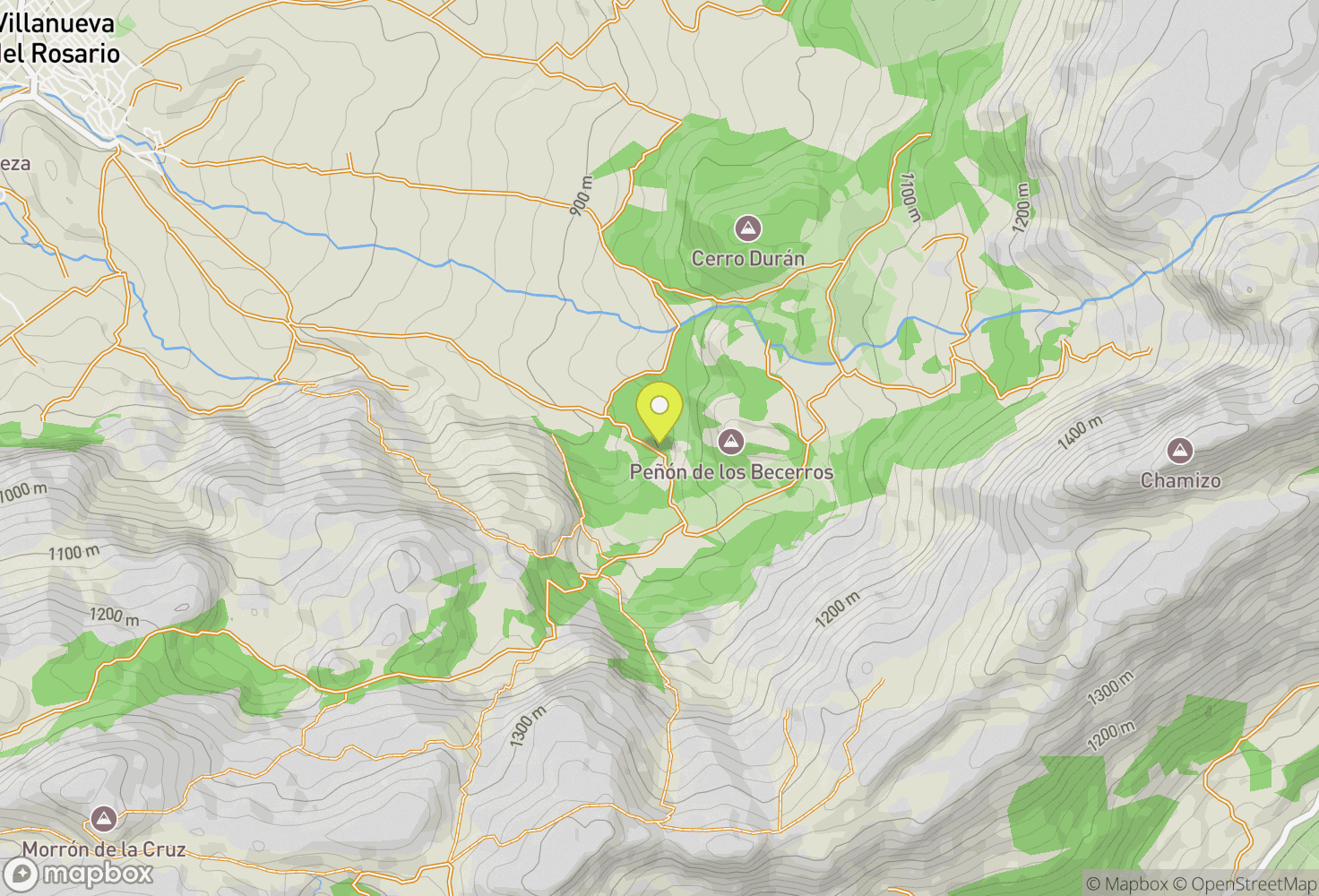 Map of Villanueva del Rosario