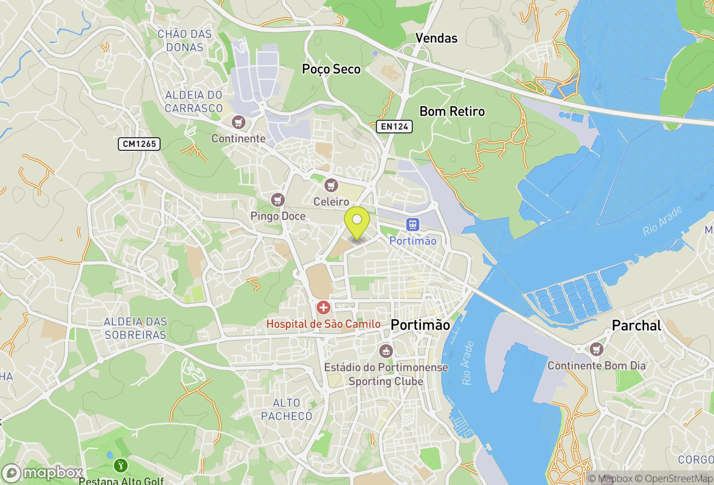 Map of Portimão, Portugal
