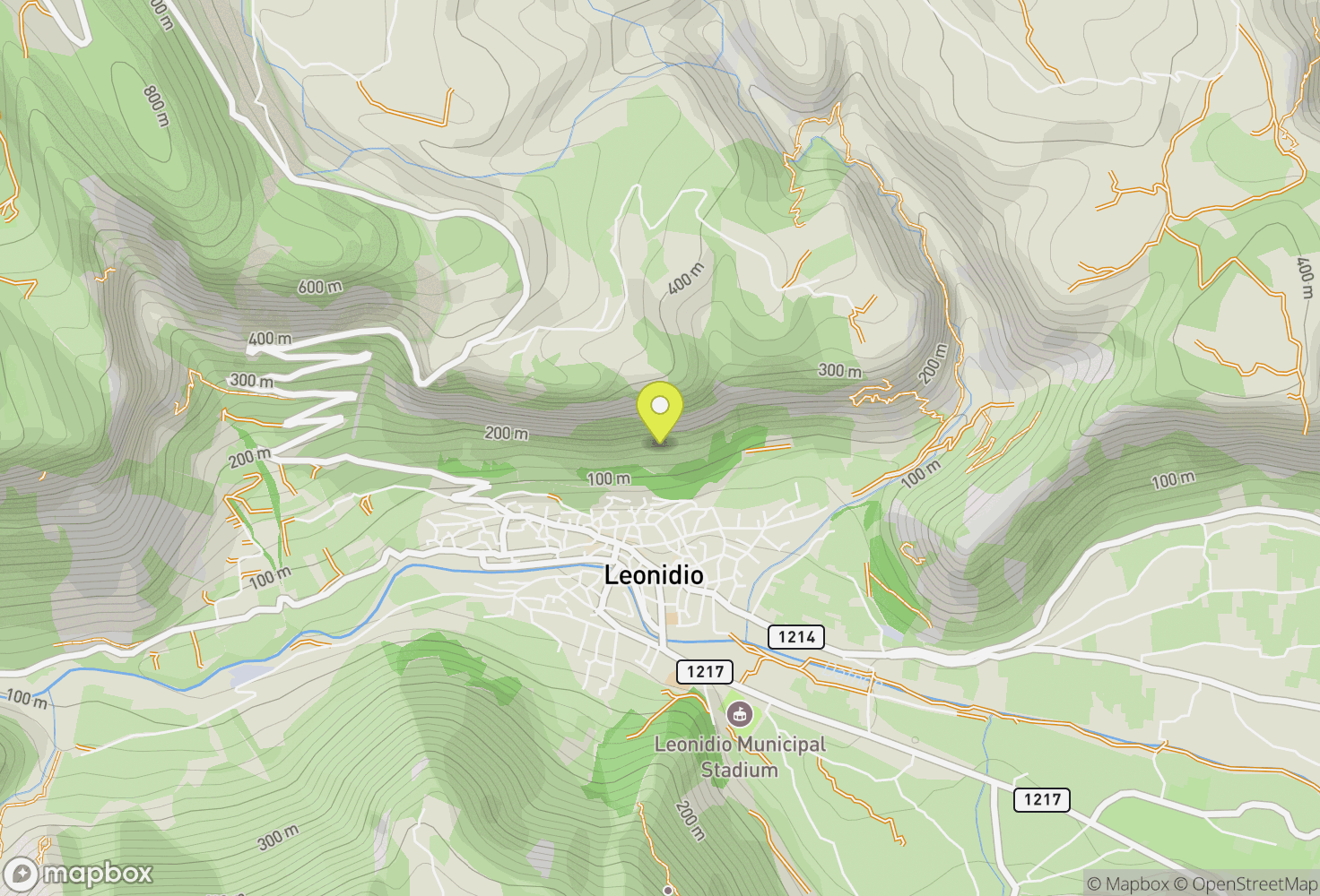 Map of Leonidio, Griekenland