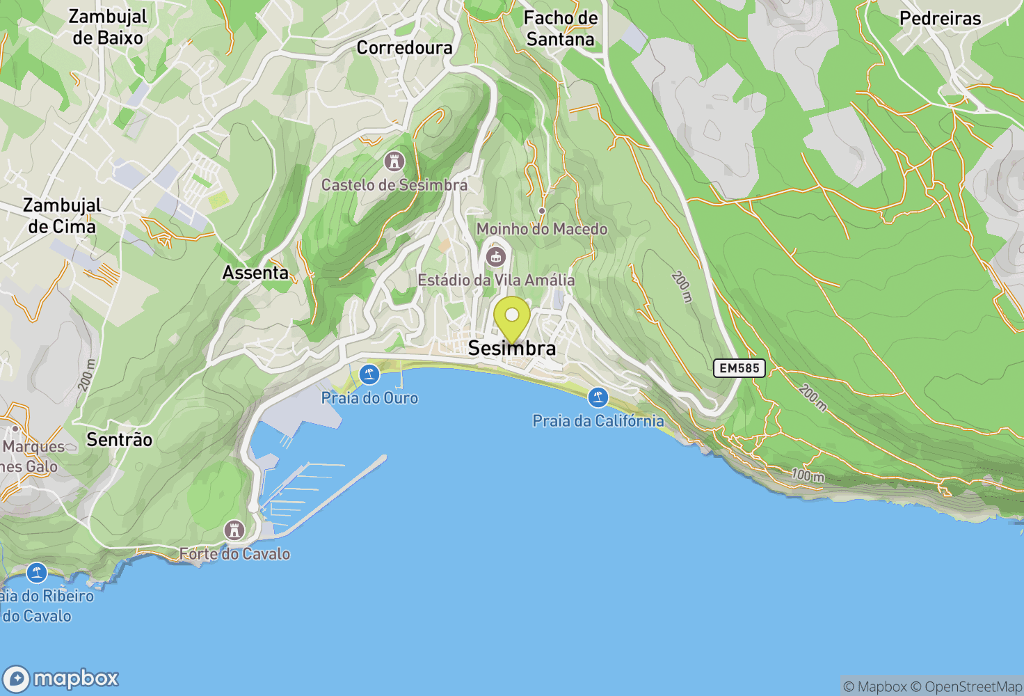 Map of Sesimbra