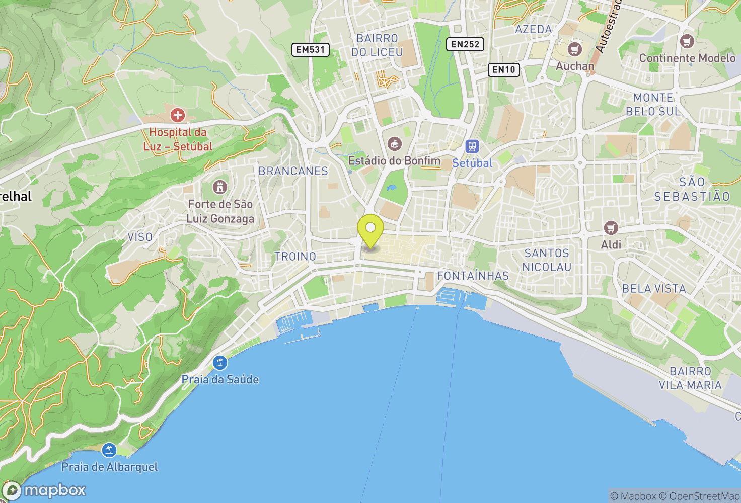 Map of Setúbal