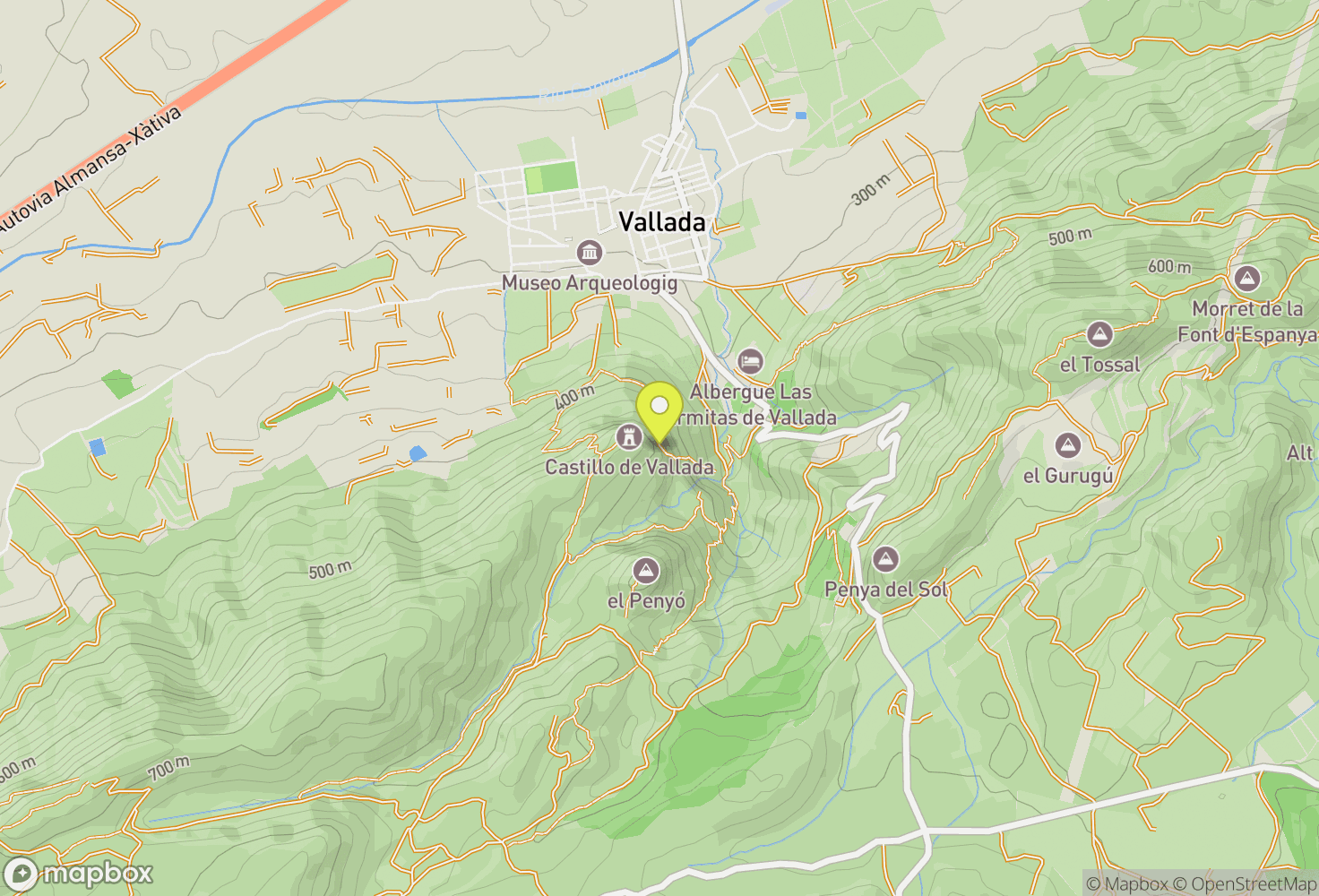 Map of Paraje las Ermitas