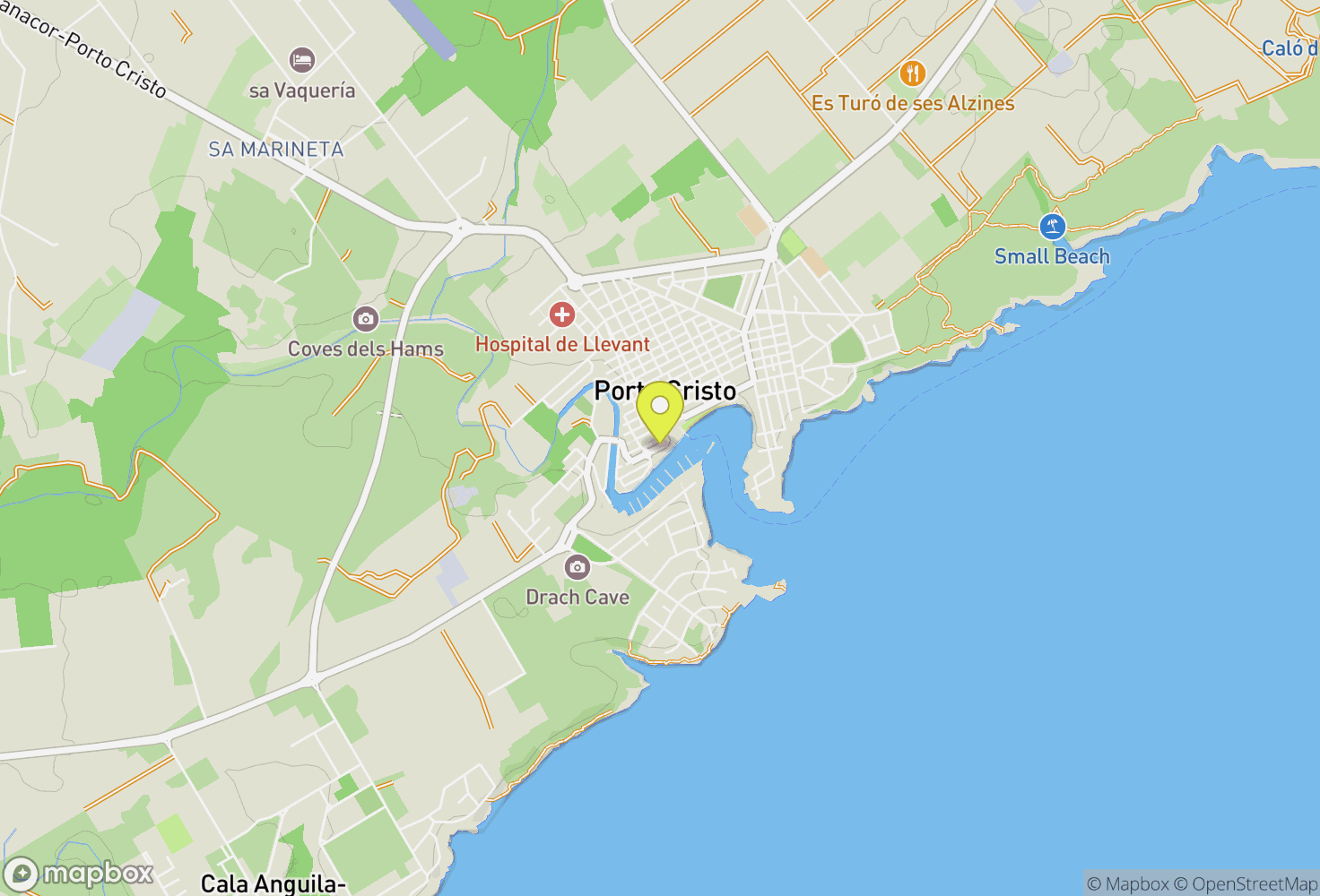 Map of Porto Cristo, Spagna