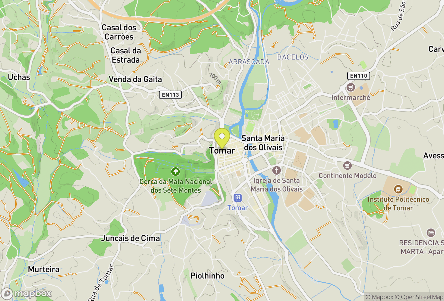 Map of Tomar