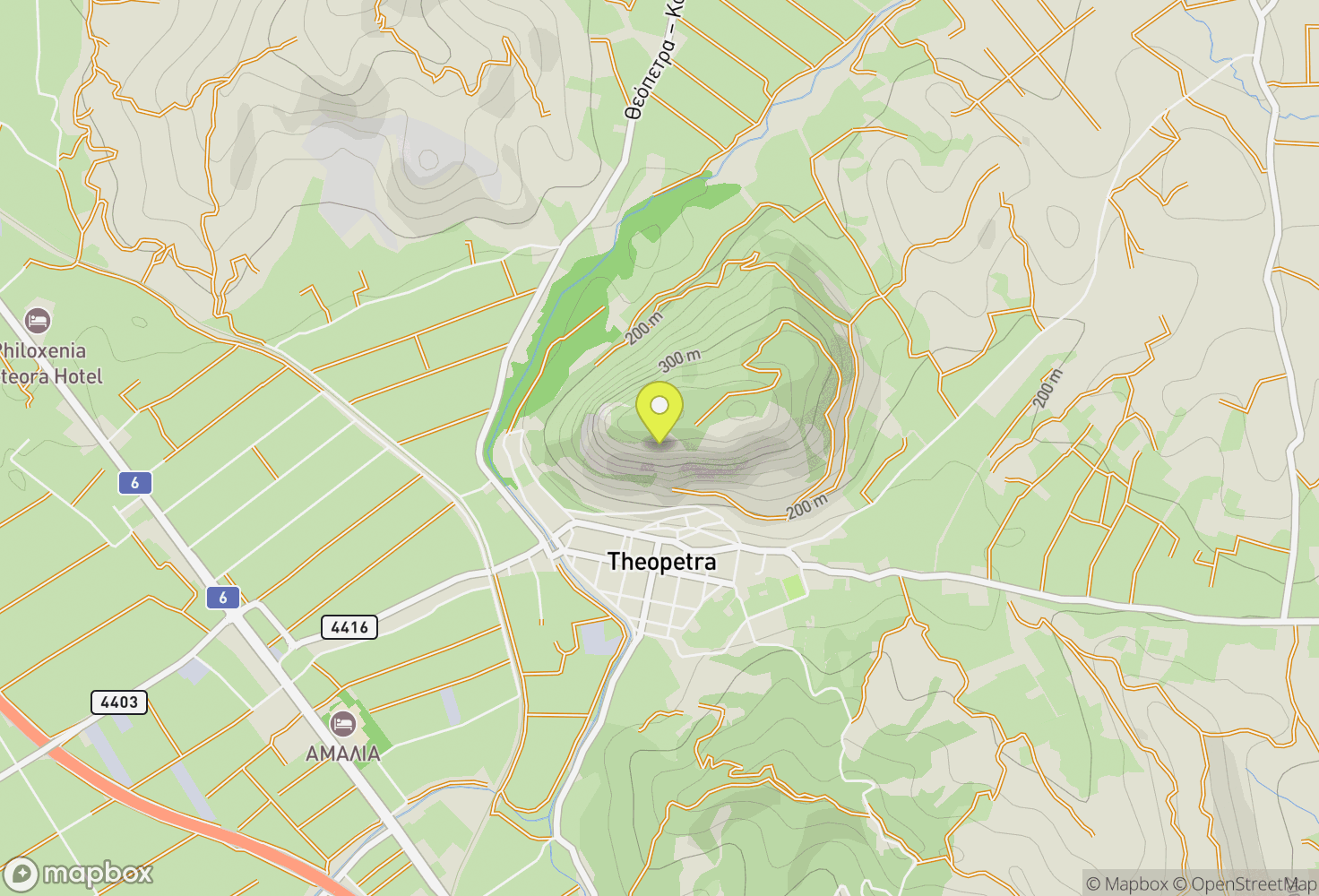 Map of Theopetra