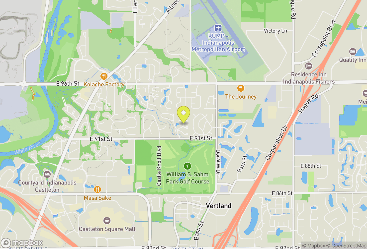 Map of Indianapolis, United States