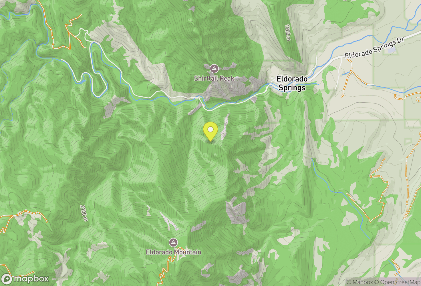 Map of Eldorado Canyon State Park