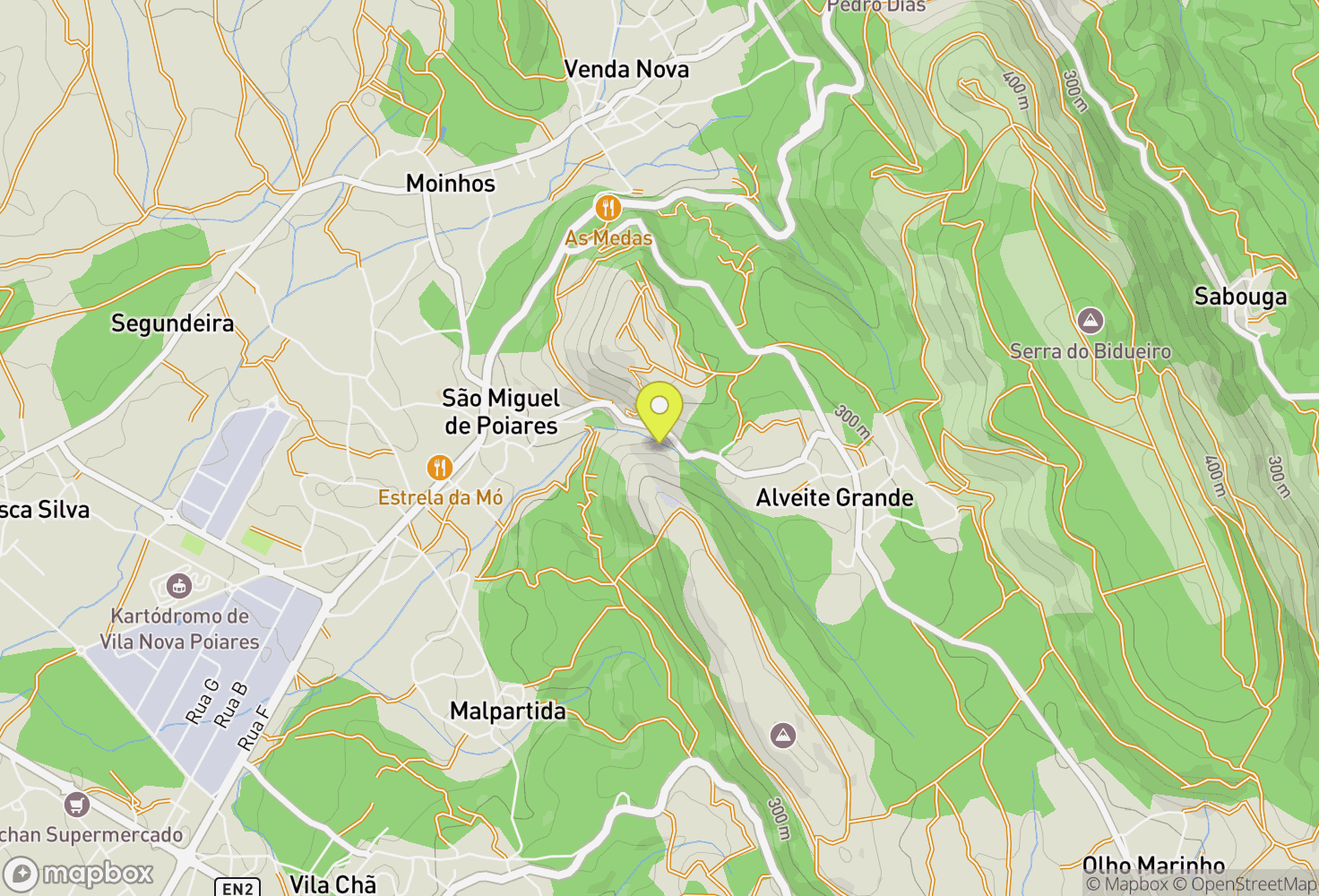 Map of Vila nova de Poiares