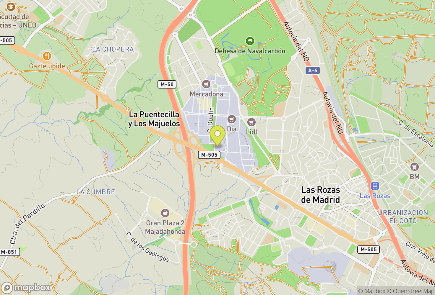 Map of Sputnik Las Rozas
