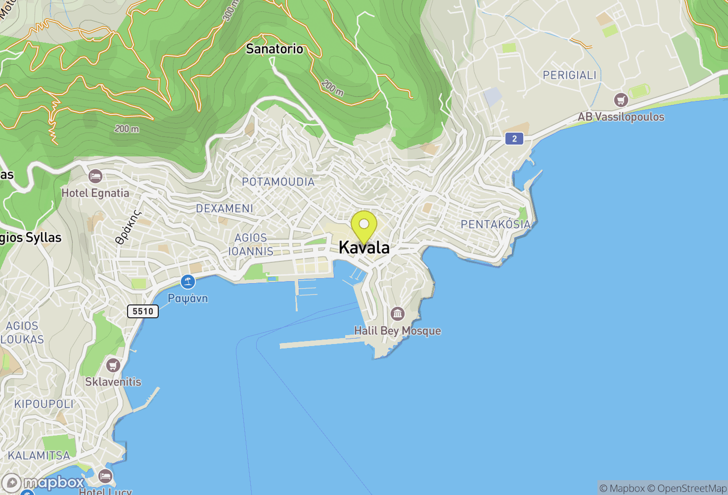 Map of Kavala