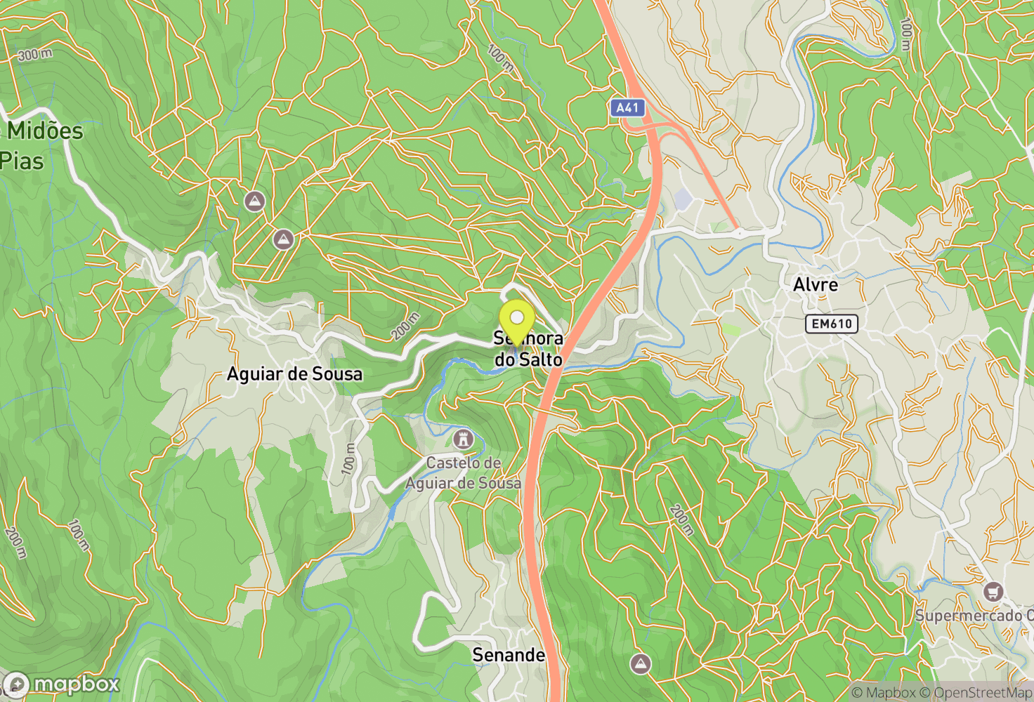 Map of Senhora Salto