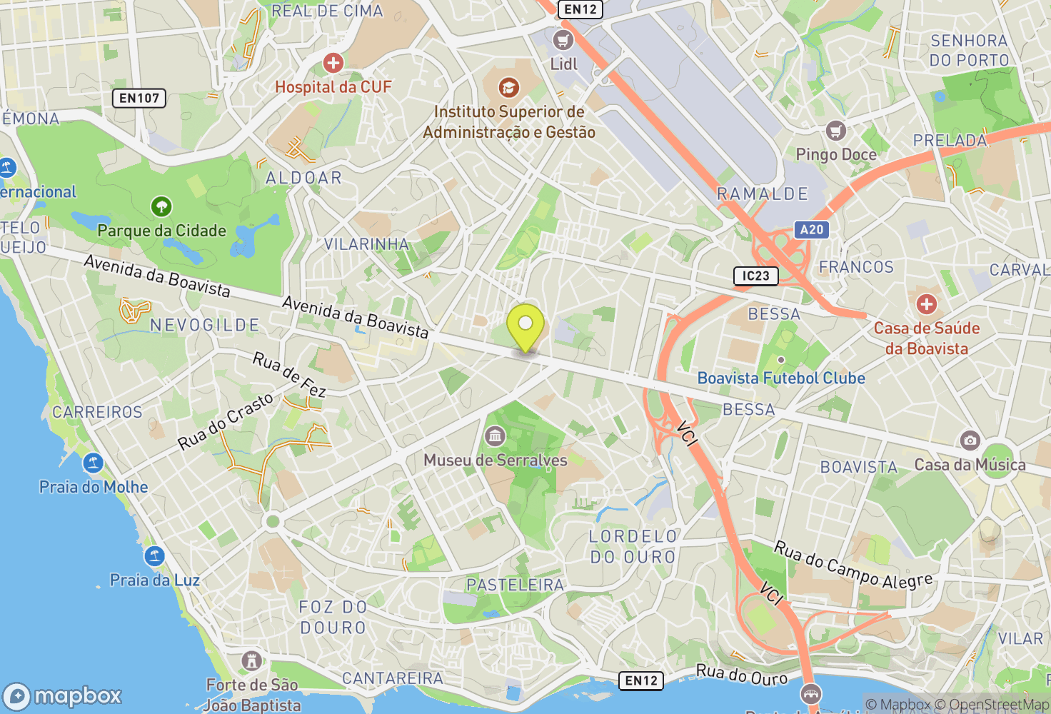 Map of Porto, Portugal