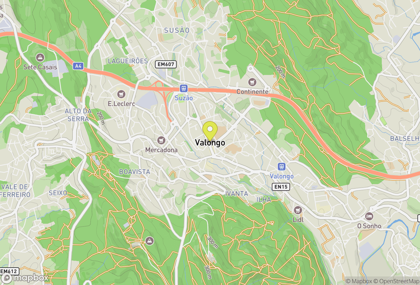 Map of Valongo