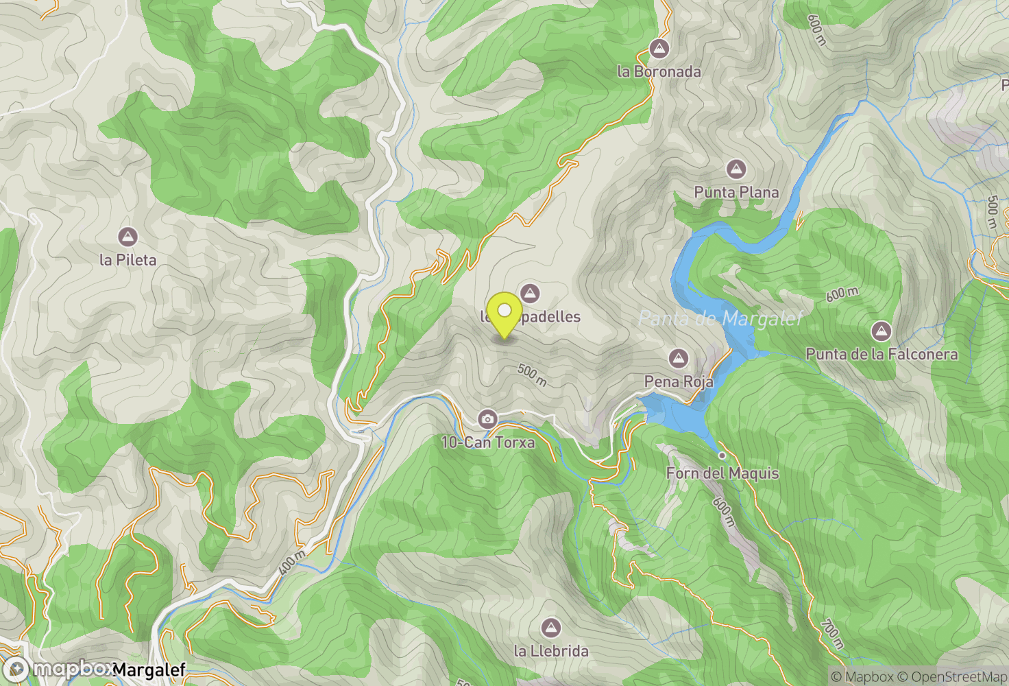 Map of Margalef