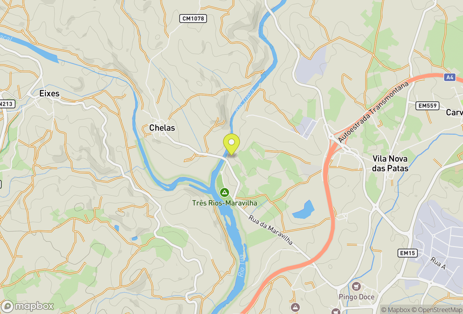 Map of Mirandela