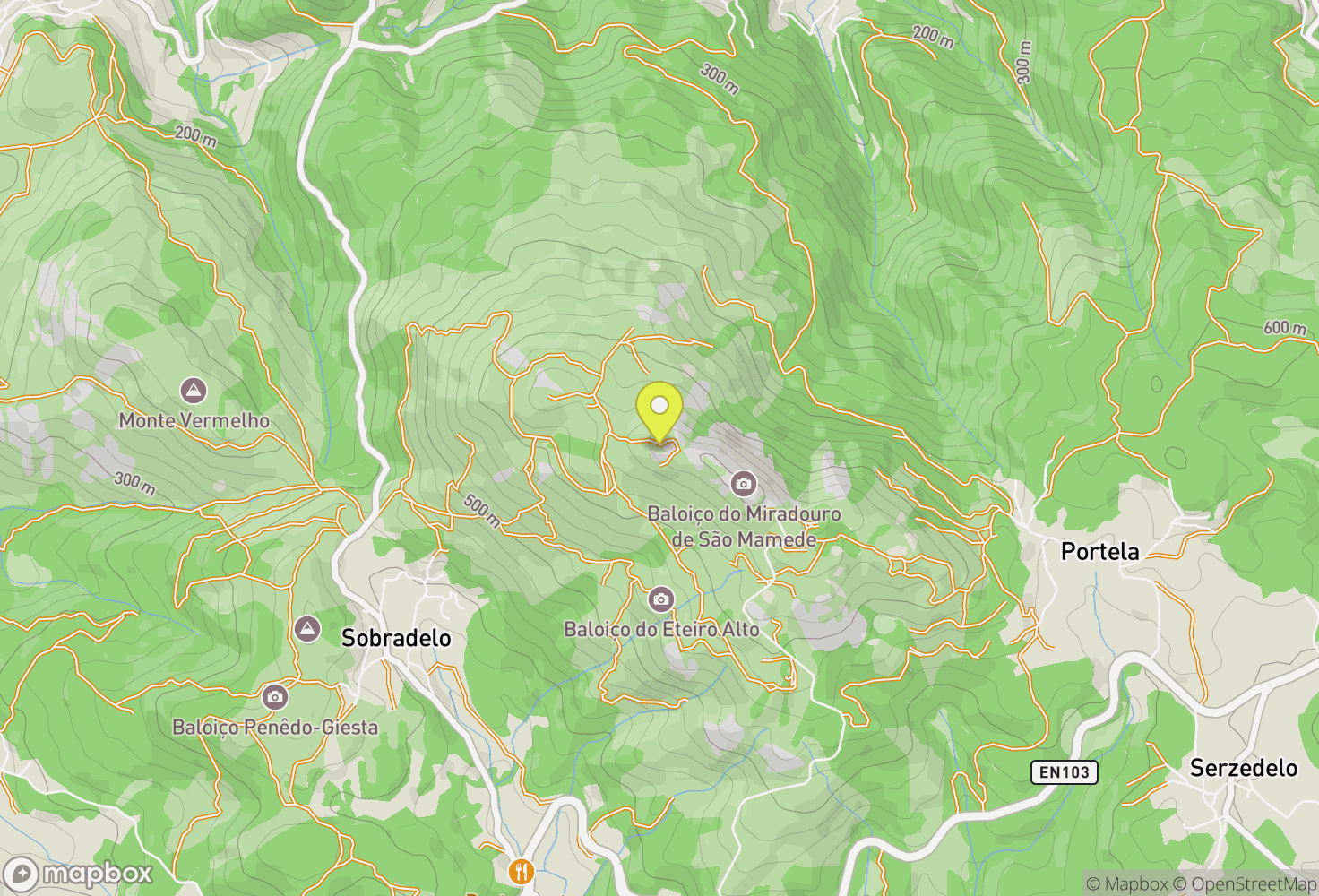 Map of Monte São Mamede