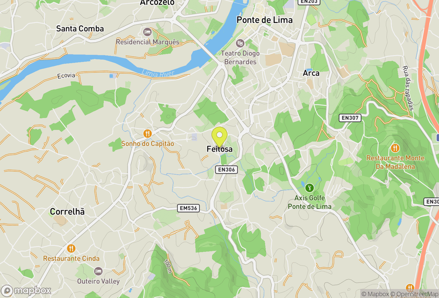Map of Feitosa, Ponte de Lima