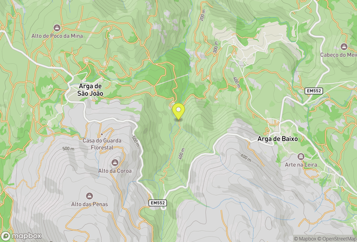 Map of Serra de Arga