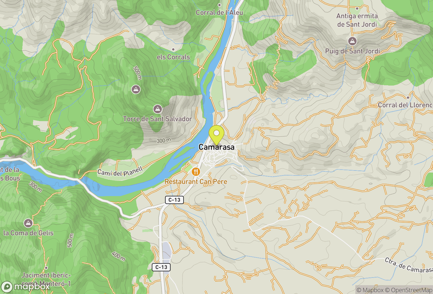 Map of Camarasa