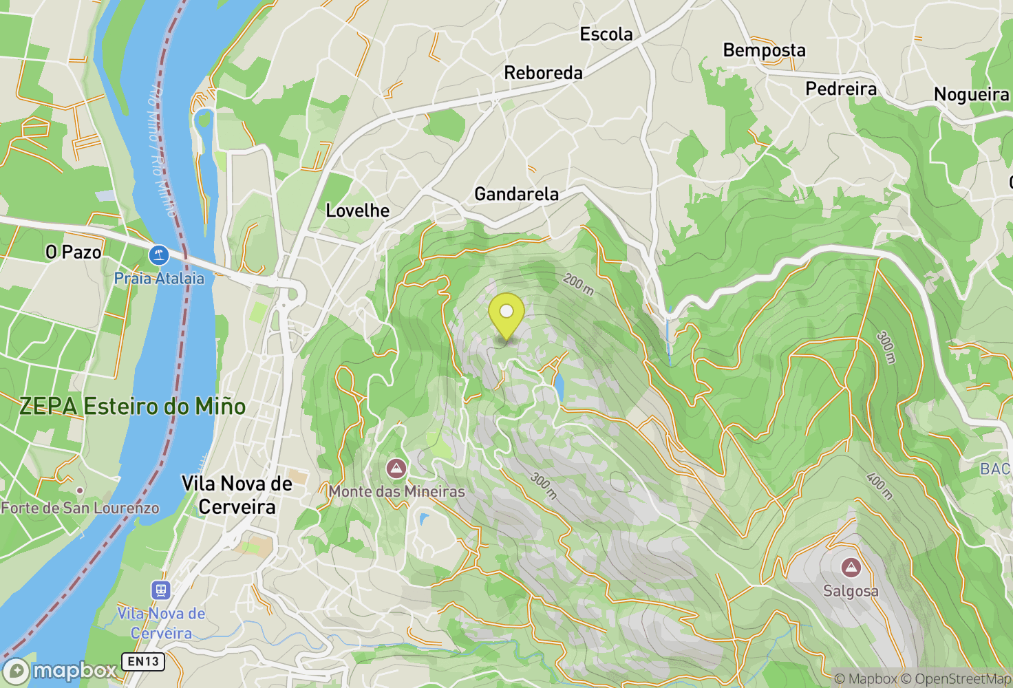 Map of Vila Nova de Cerveira