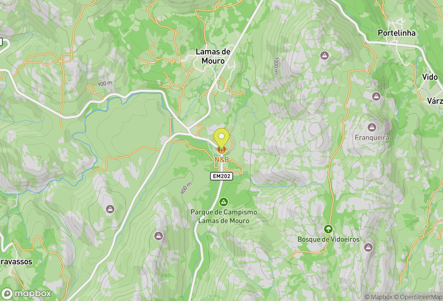 Map of Lamas de Mouro, Portugal