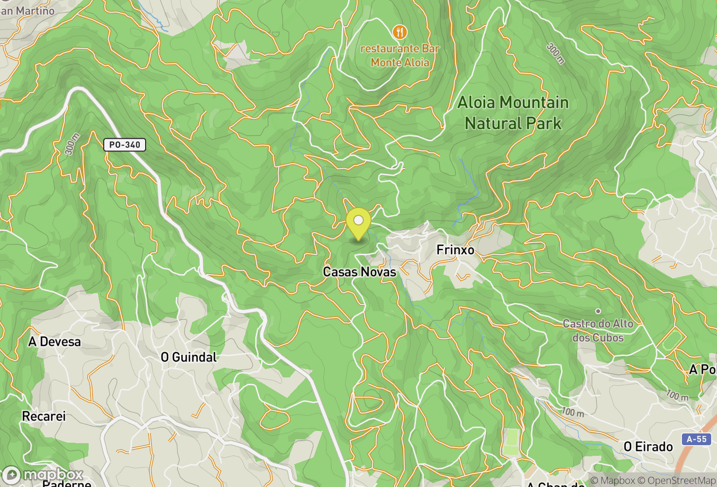 Map of Monte Aloia