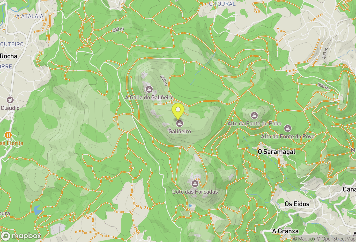 Map of Monte Galiñeiro