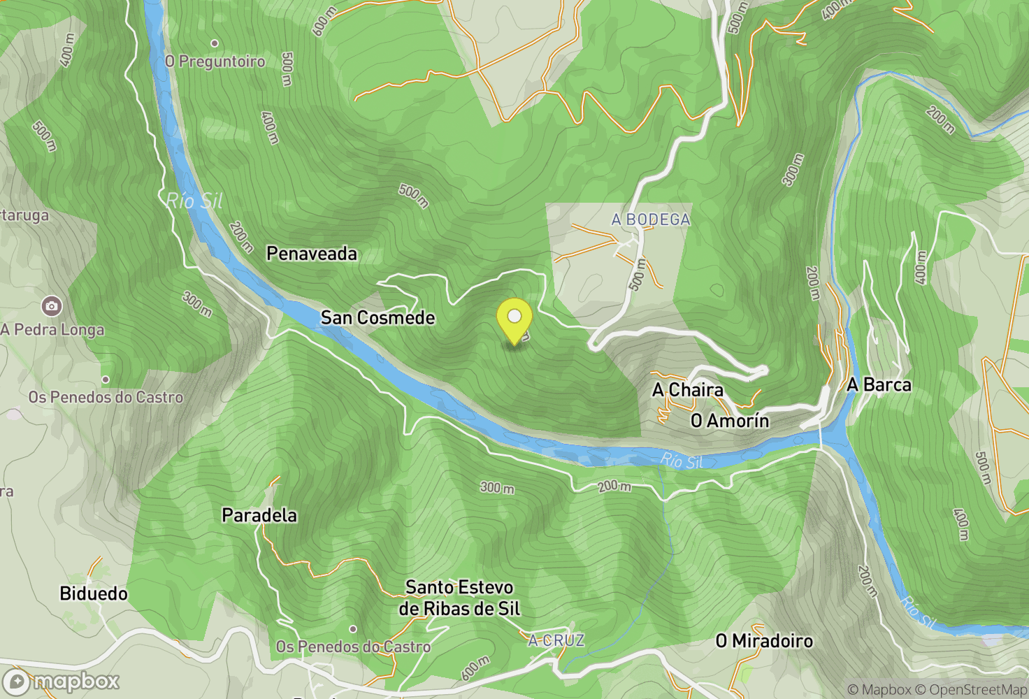 Map of Cañón del Sil