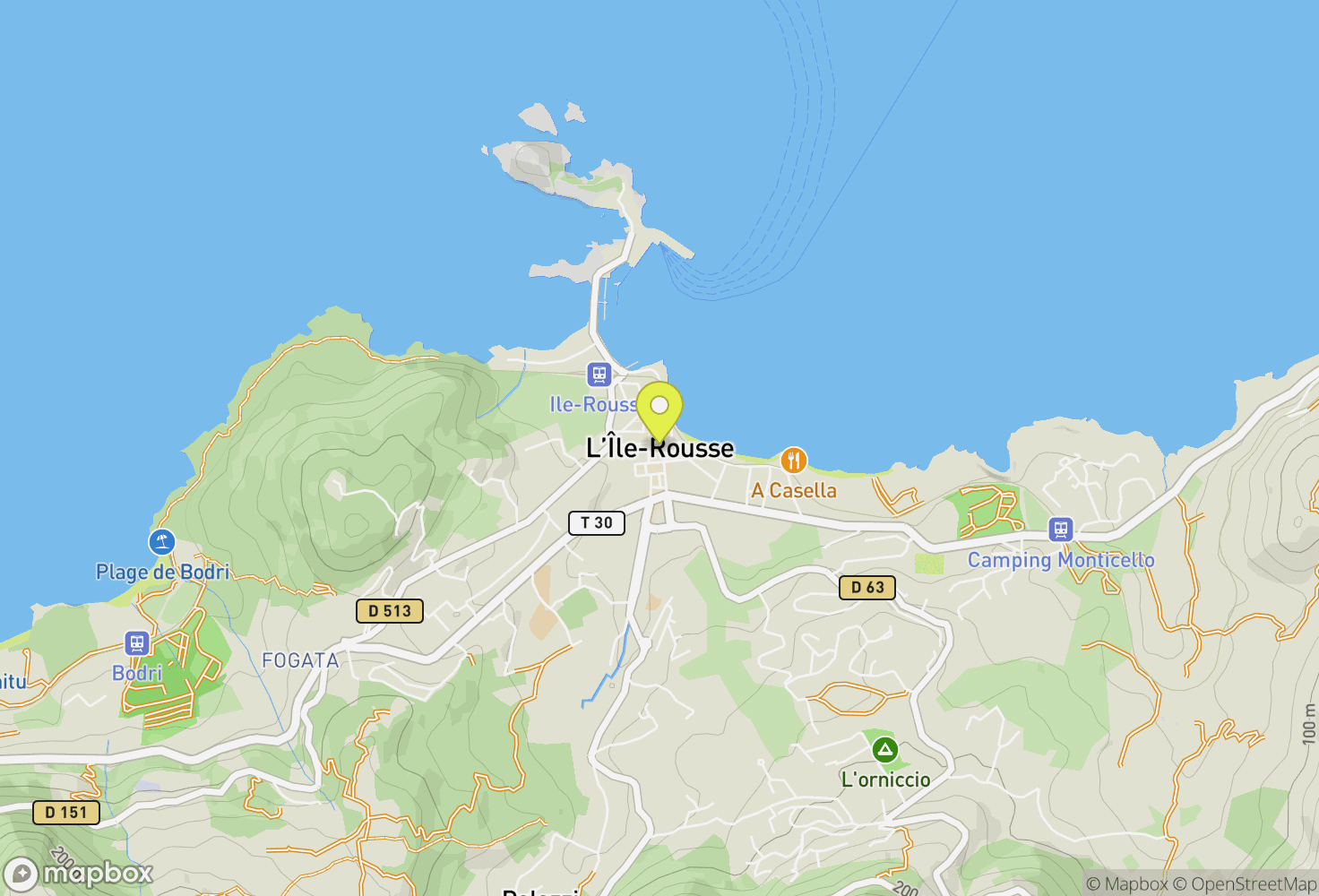 Map of L'Île-Rousse
