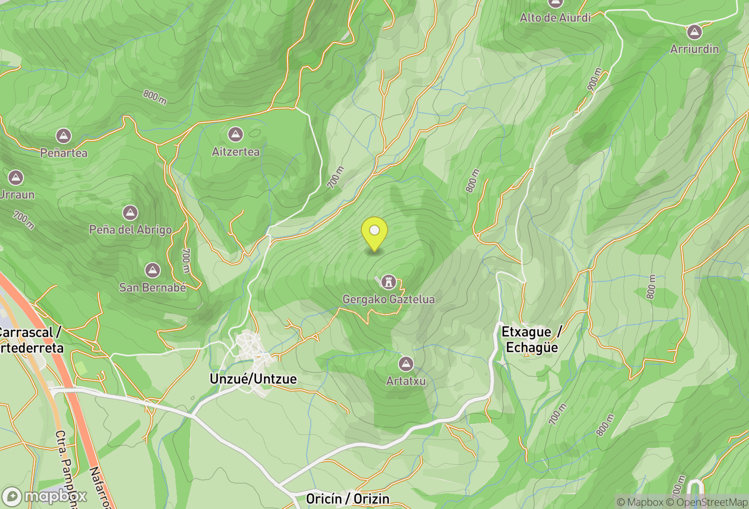 Map of Peñartea, Navarra.