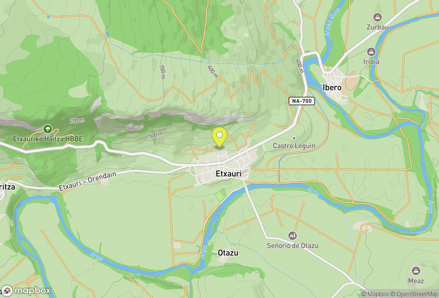 Map of Etxauri, Navarra.