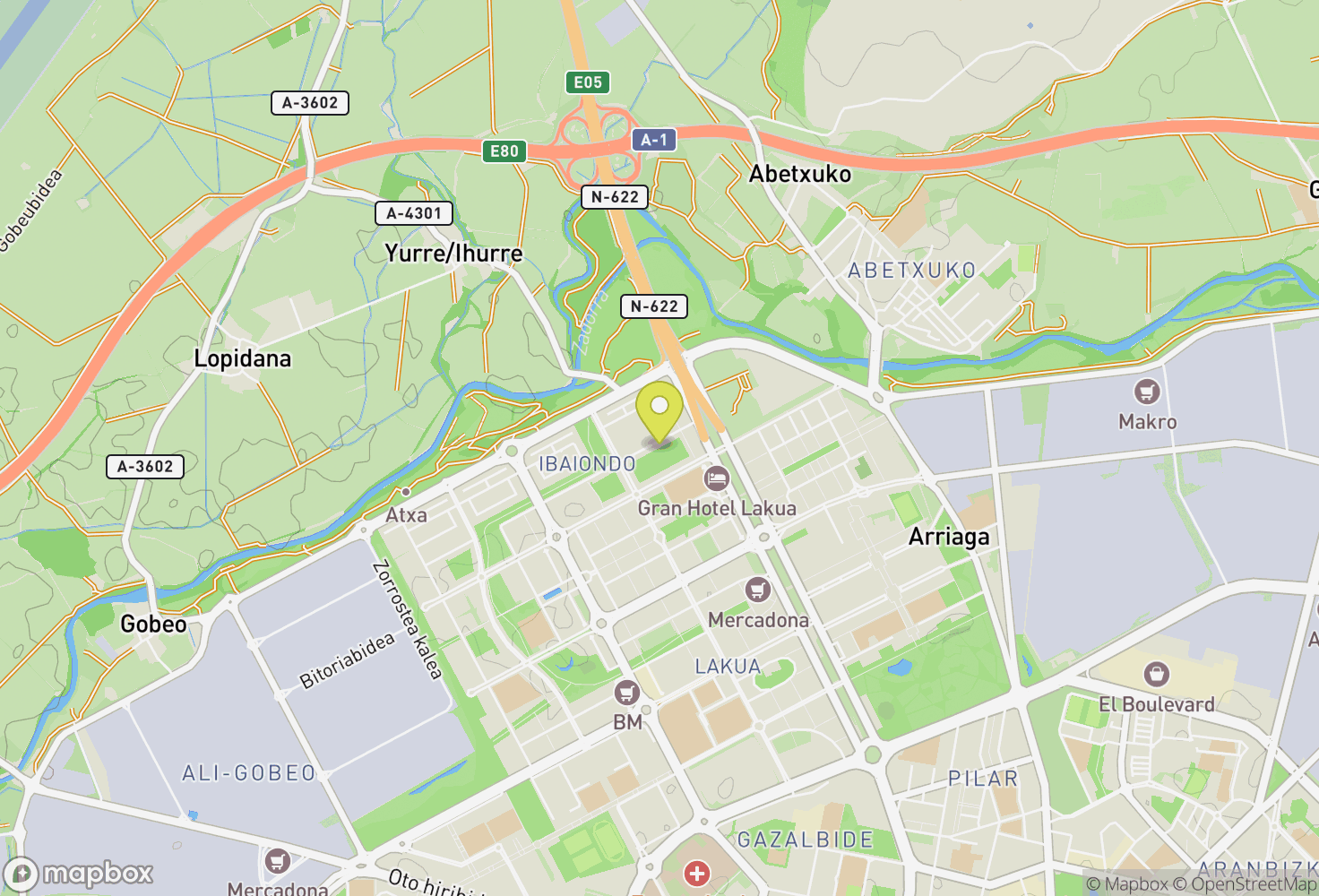 Map of Vitoria-Gasteiz, Araba