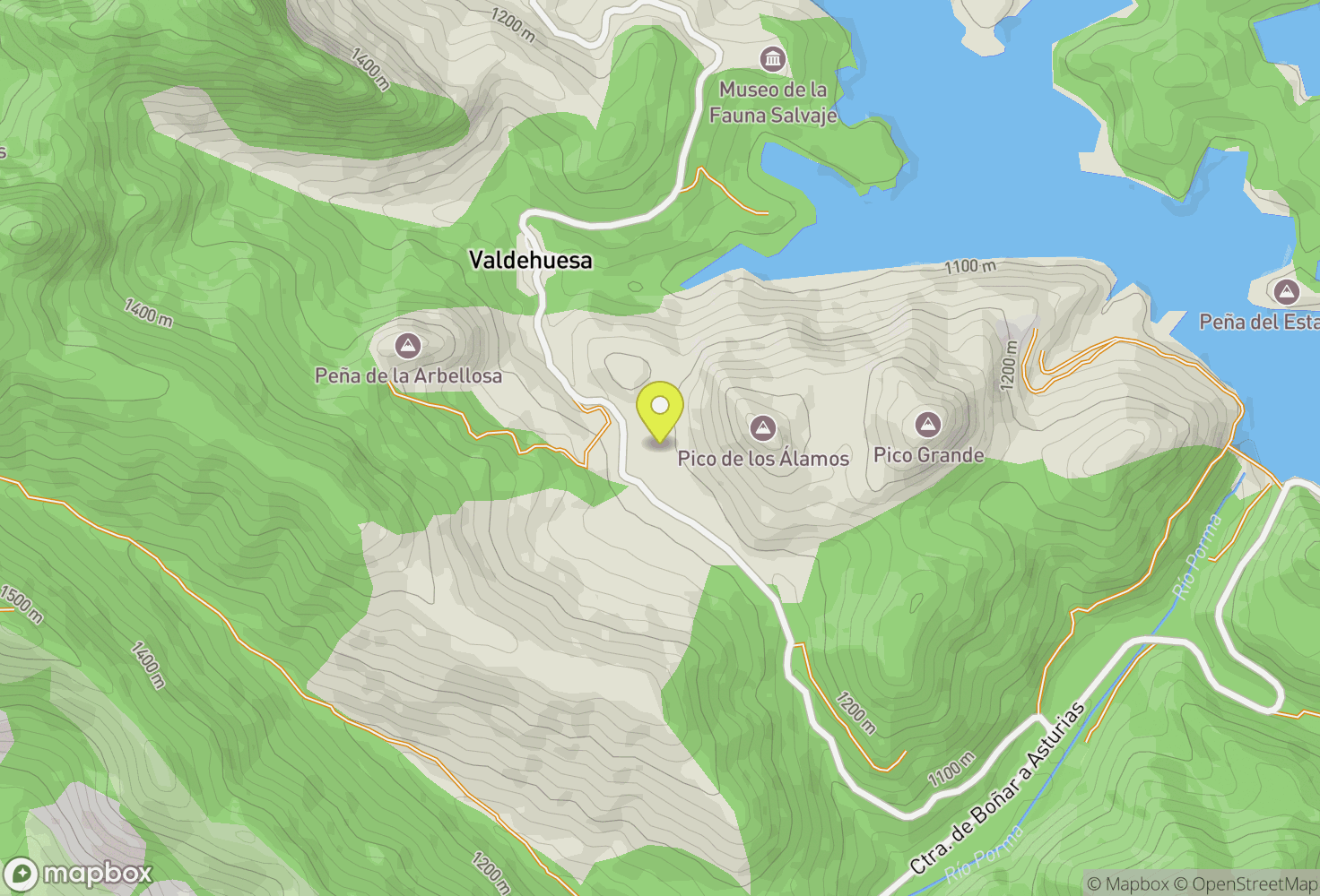 Map of Valdehuesa