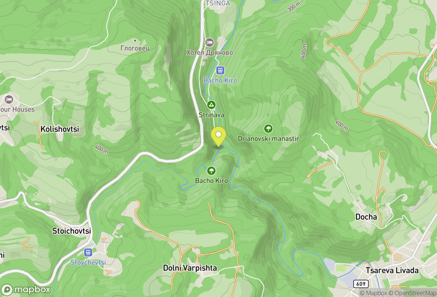 Map of Dryanovo's monastery