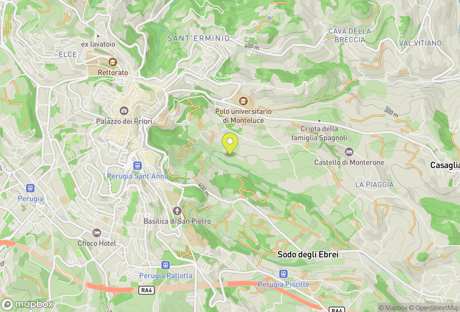 Map of Perugia