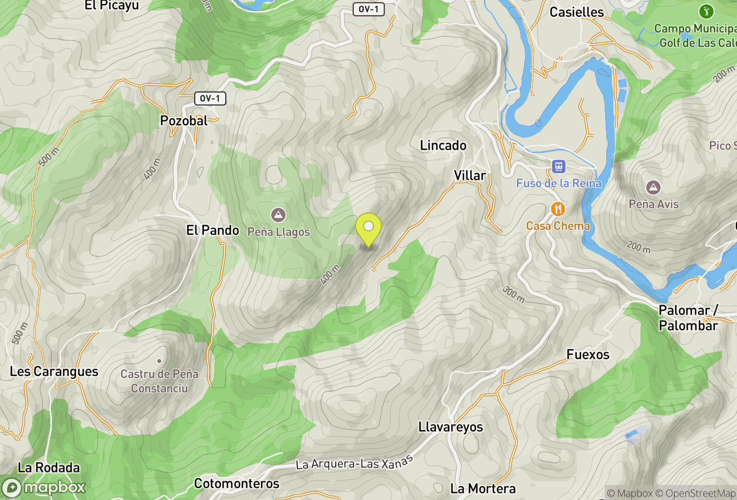 Map of Asturias
