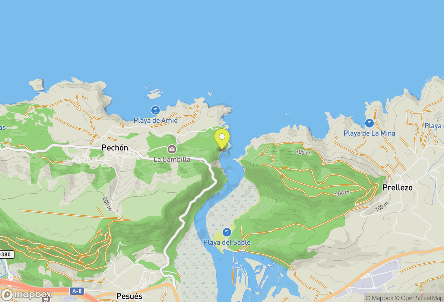 Map of Pechón